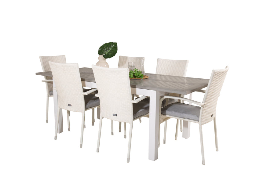 Spisegruppe Albany med stolene Anna 
