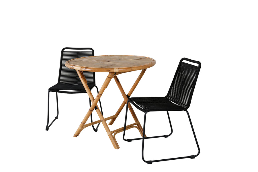 Ensemble de repas Cane avec les chaises Lindos 