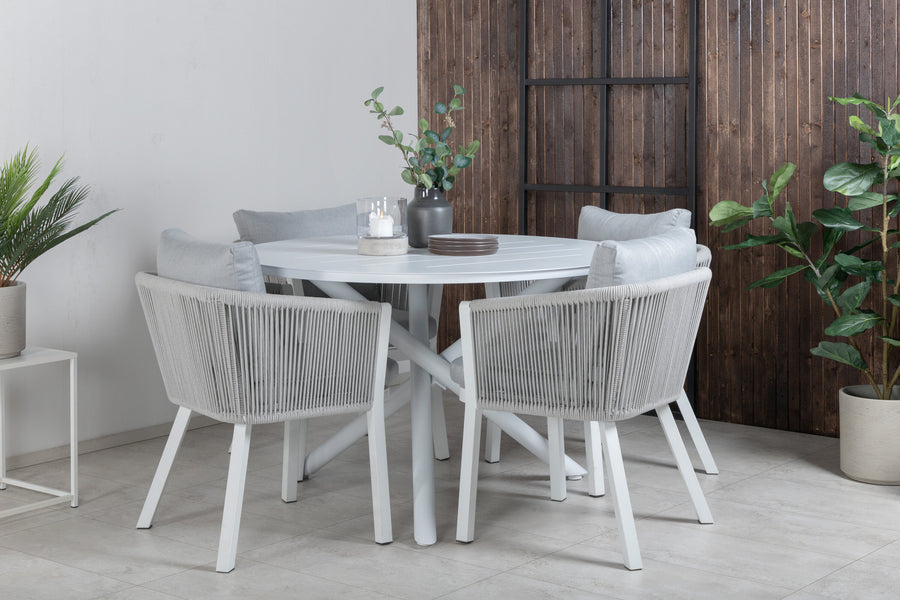 Ensemble repas Alma avec les chaises Virya 