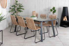 Paola Rektangulært Spisebordssæt 