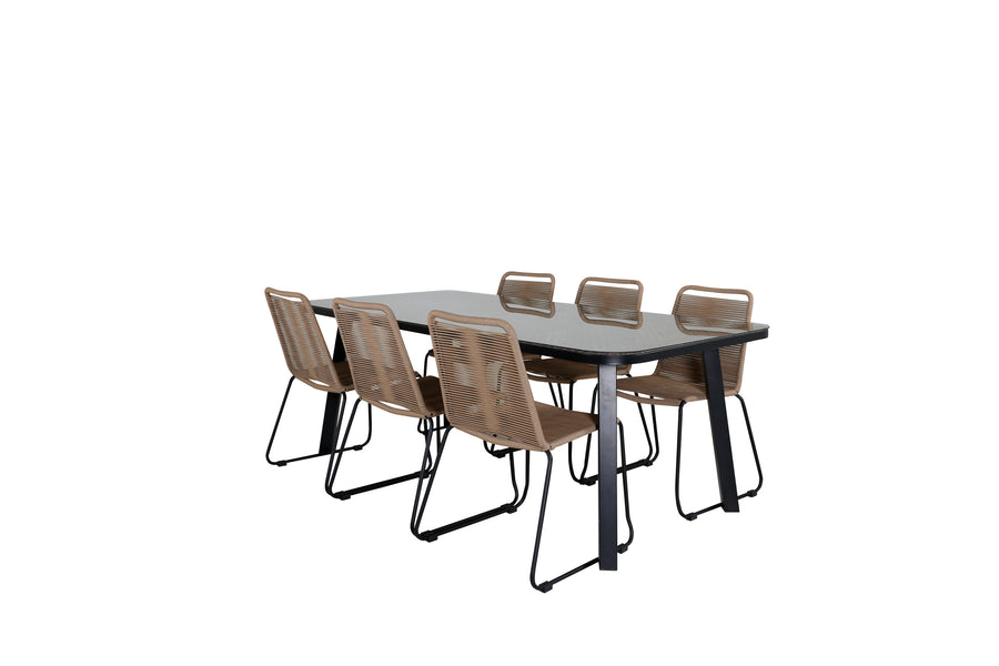 Paola Rektangulær Spisegruppe 