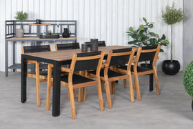 Ensemble repas rectangulaire en bois 