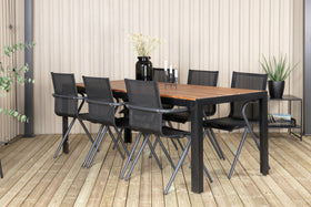 Ensemble de repas rectangulaire en bois 