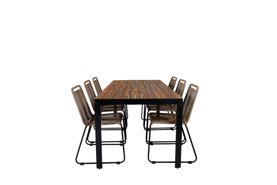 Bois Rektangulær Spisegruppe 