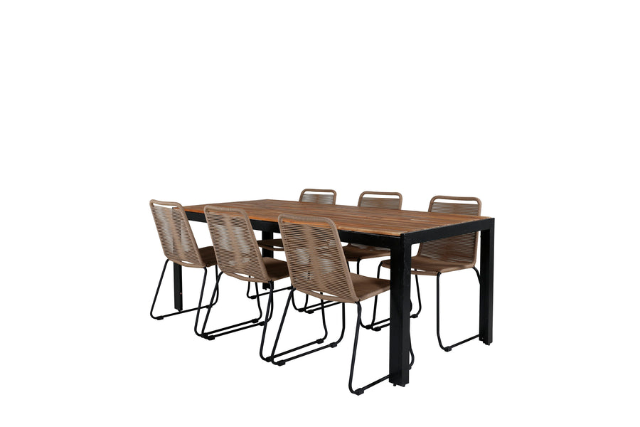 Bois Rektangulær Spisegruppe 