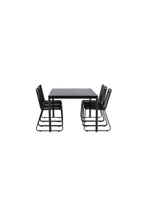 La table à manger Modena avec les chaises Lindos 