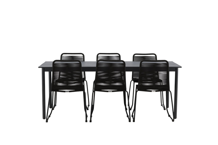 La table à manger Modena avec les chaises Lindos 