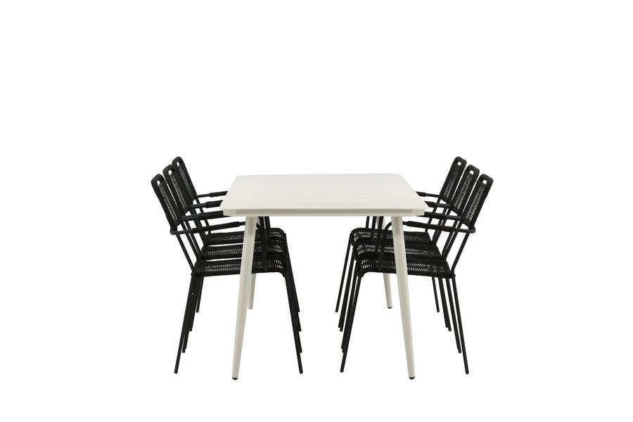 Lina Rektangulær Spisegruppe 