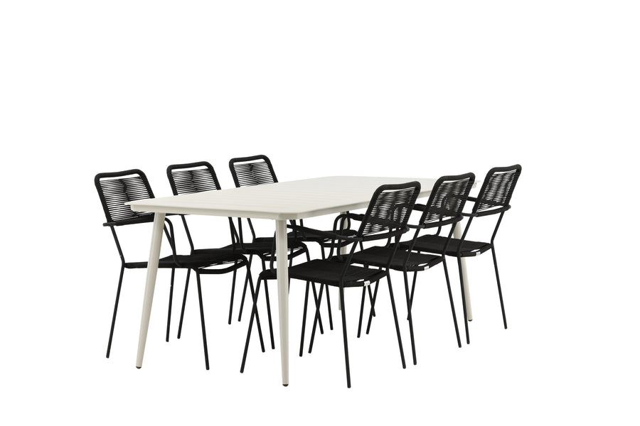 Lina Rektangulær Spisegruppe 