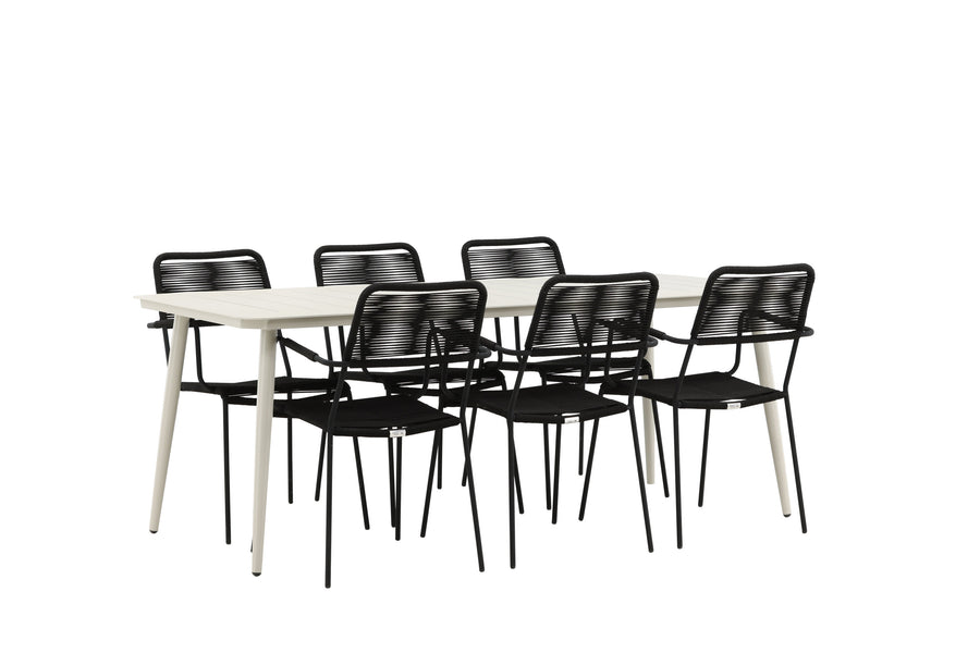 Lina Rektangulær Spisegruppe 