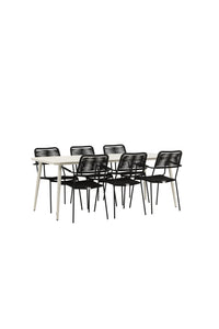 Lina Rektangulær Spisegruppe 