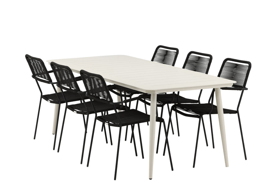 Lina Rektangulær Spisegruppe 