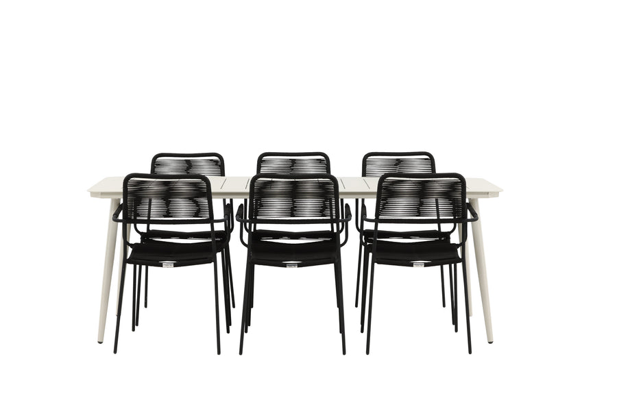 Lina Rektangulær Spisegruppe 