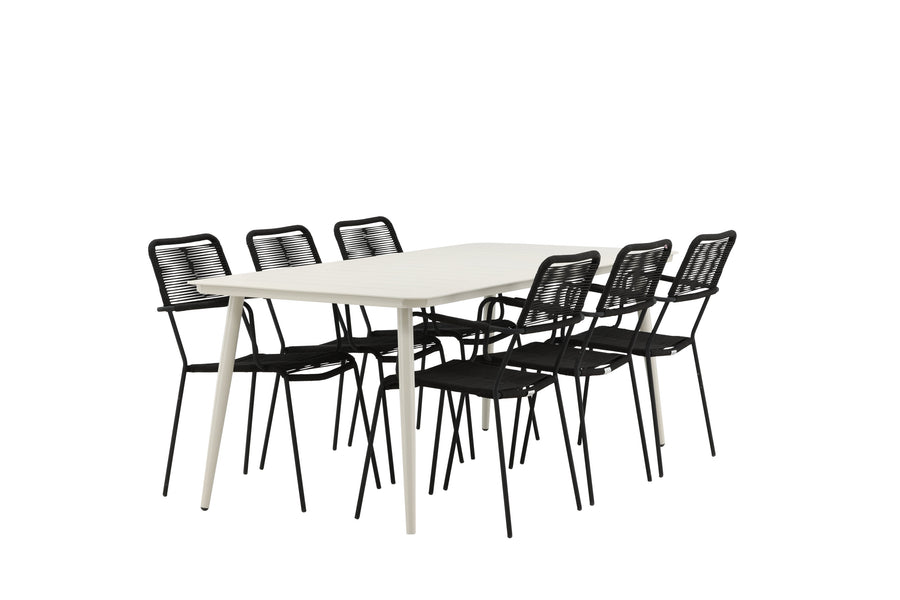 Lina Rektangulær Spisegruppe 