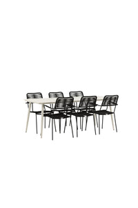 Lina Rektangulær Spisegruppe 