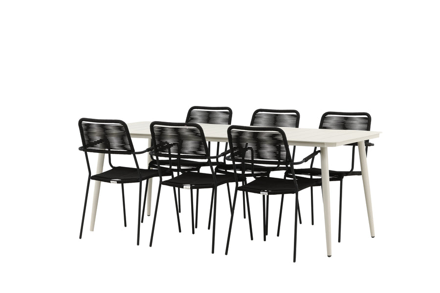Lina Rektangulær Spisegruppe 