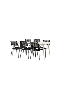 Lina Rektangulær Spisegruppe 