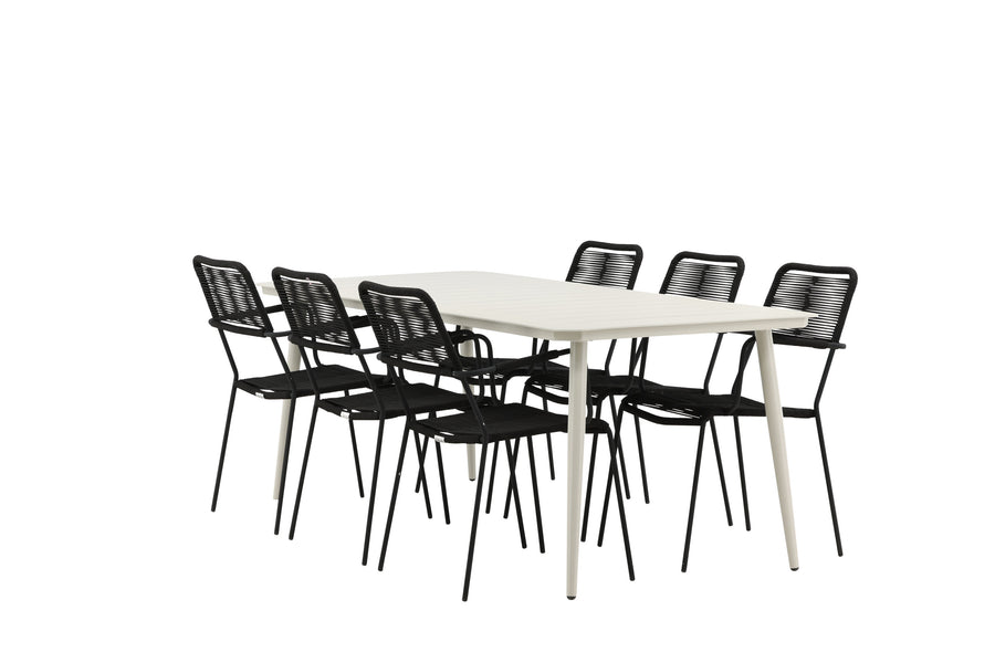 Lina Rektangulær Spisegruppe 