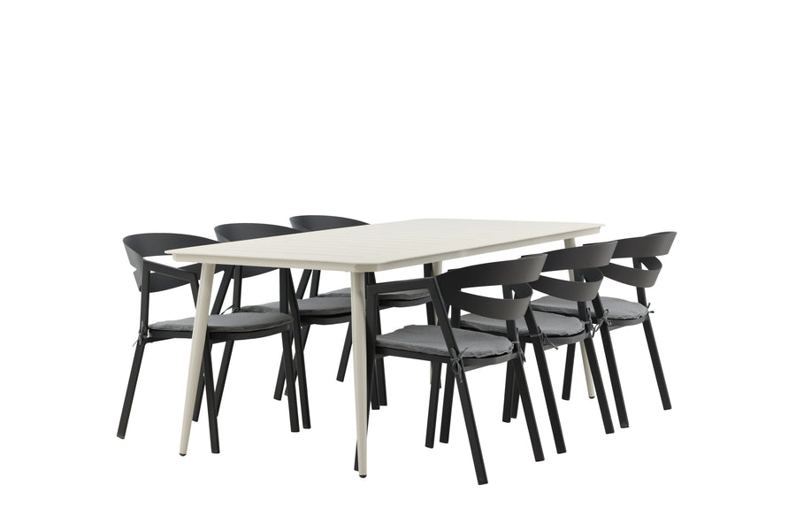 Lina Rektangulær Spisegruppe 