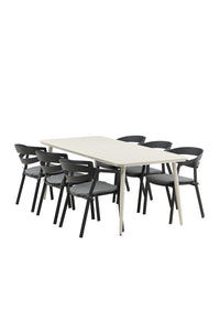 Lina Rektangulær Spisegruppe 