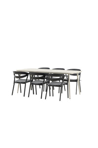 Lina Rektangulær Spisegruppe 