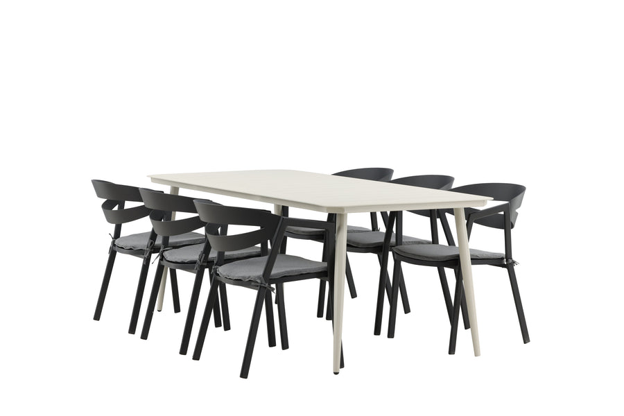 Lina Rektangulær Spisegruppe 