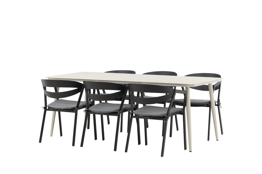 Lina Rektangulær Spisegruppe 
