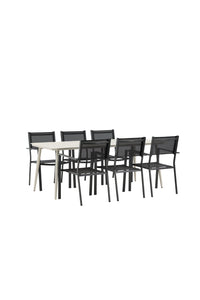 Lina Rektangulær Spisegruppe 