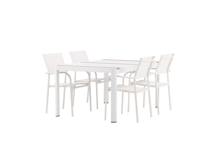 Spisebordet Togo med stolene Santorini 