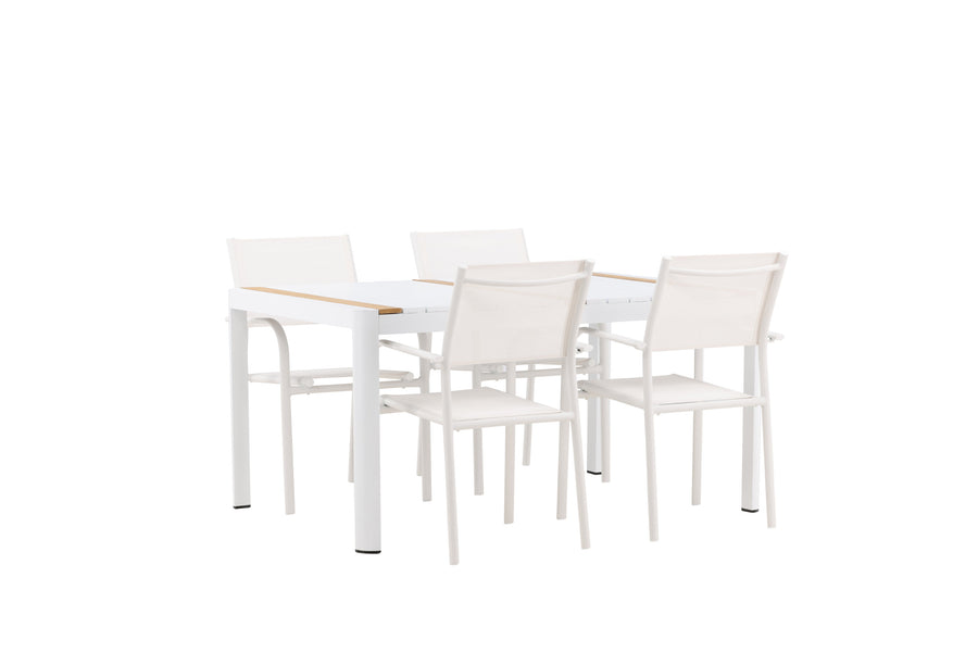 Spisebordet Togo med stolene Santorini 