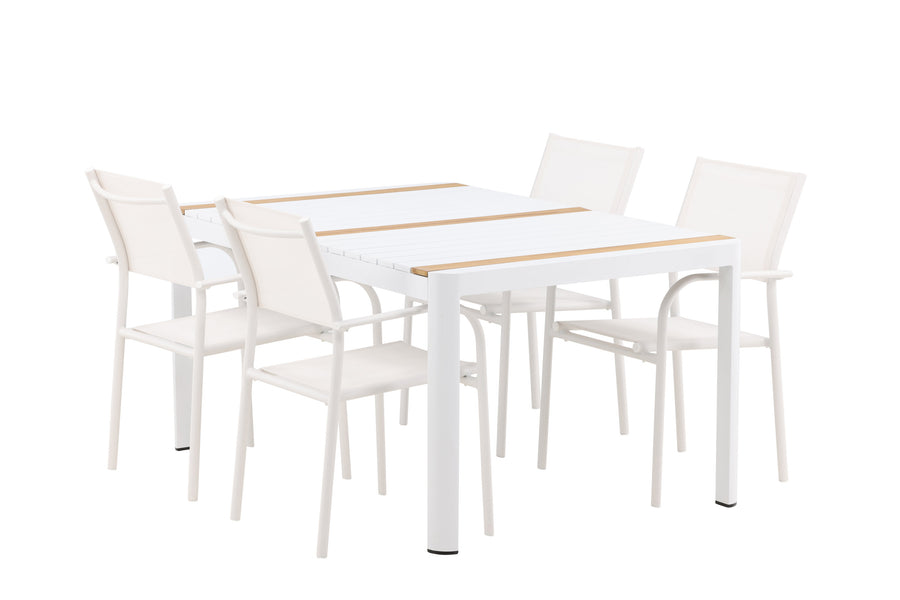 Spisebordet Togo med stolene Santorini 