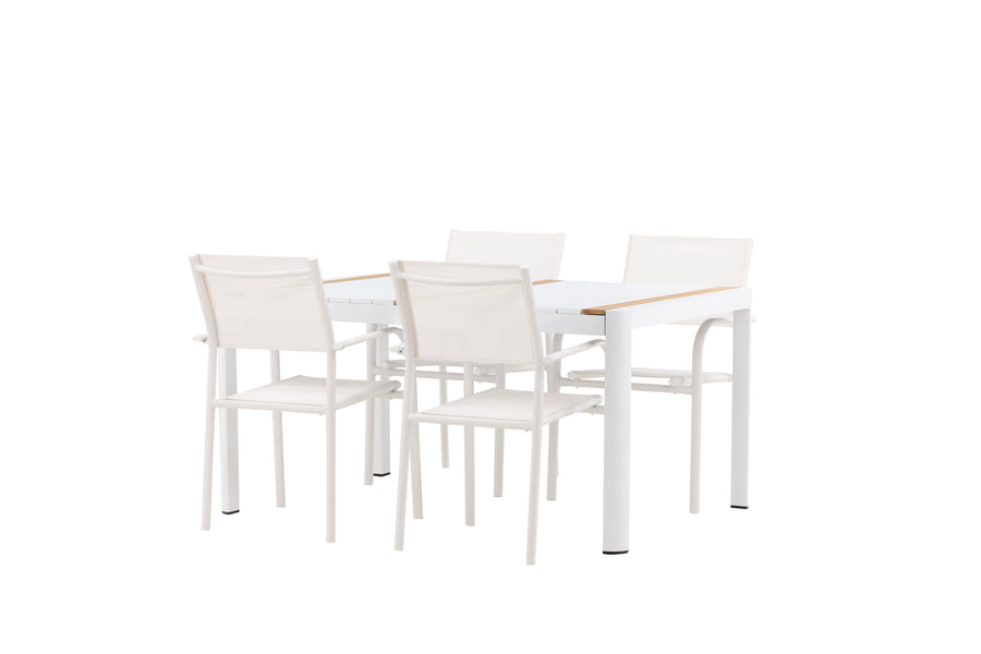 Spisebordet Togo med stolene Santorini 