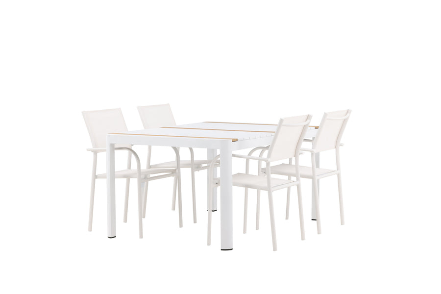 Spisebordet Togo med stolene Santorini 