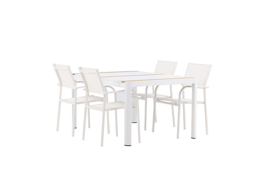 Spisebordet Togo med stolene Santorini 