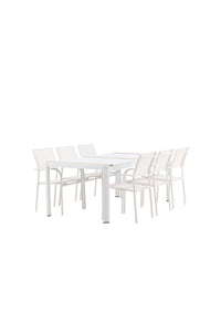 Spisebordet Togo med stolene Santorini 