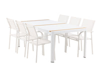 Spisebordet Togo med stolene Santorini 