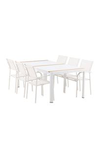 Spisebordet Togo med stolene Santorini 