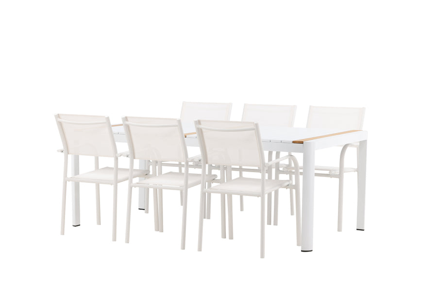 Spisebordet Togo med stolene Santorini 