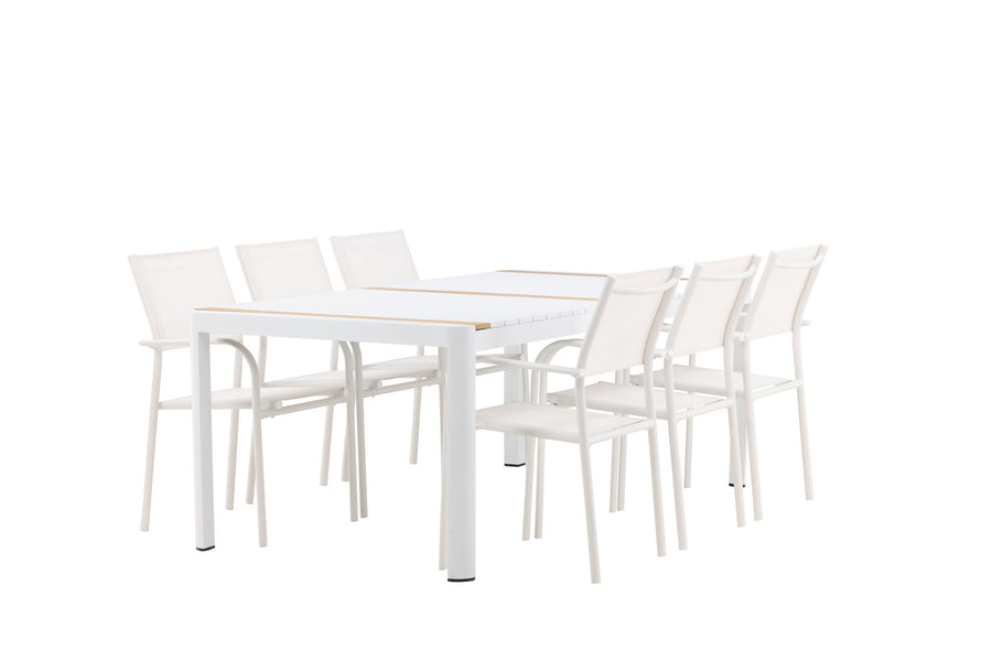 Spisebordet Togo med stolene Santorini 