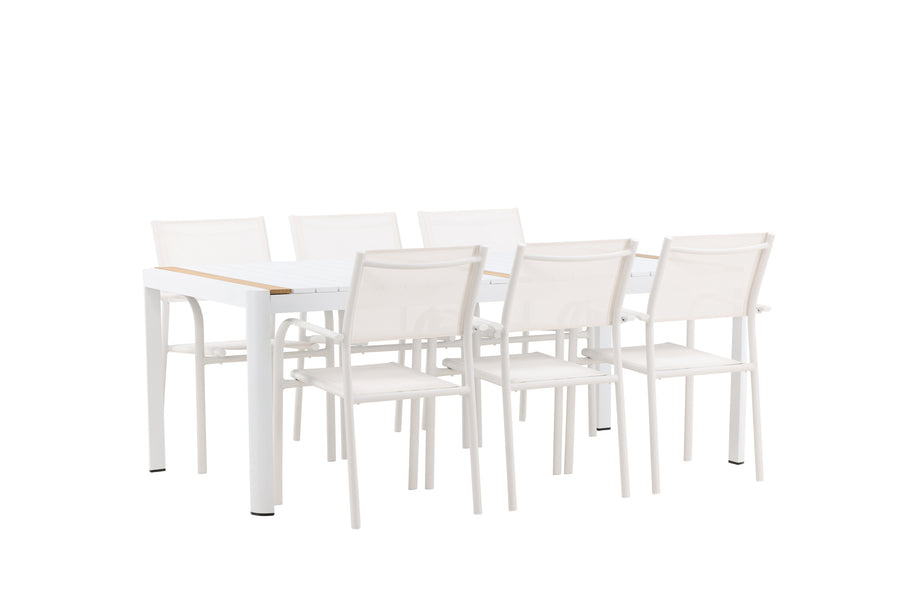 Spisebordet Togo med stolene Santorini 
