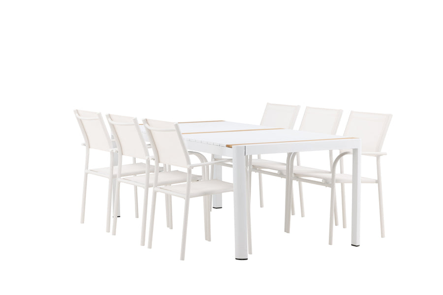 Spisebordet Togo med stolene Santorini 