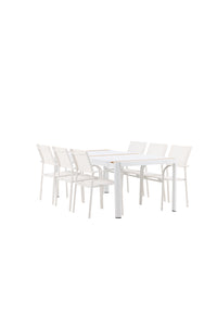 Spisebordet Togo med stolene Santorini 