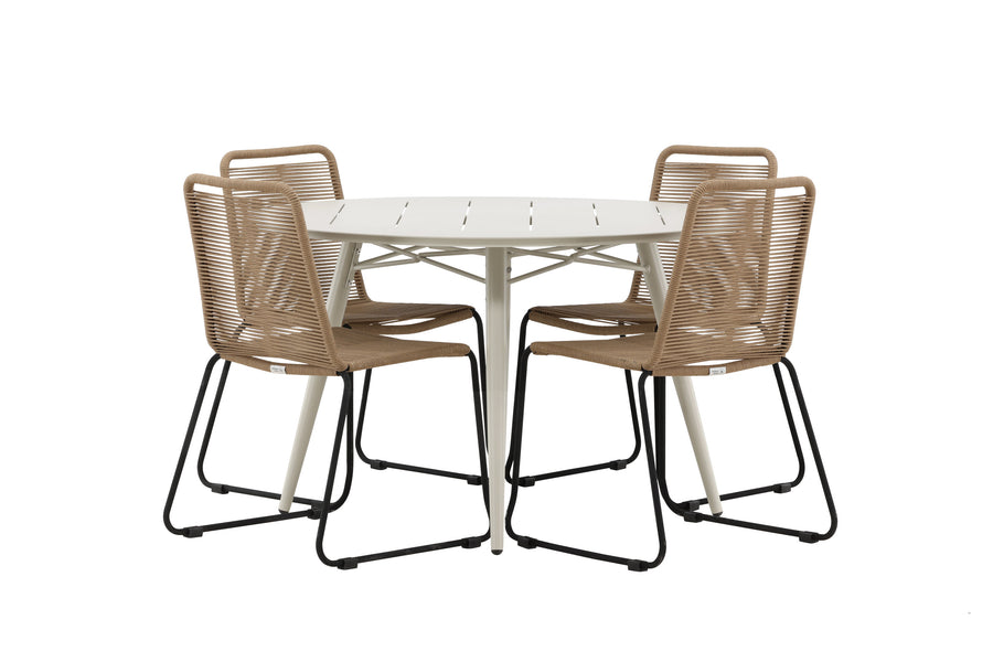 Ensemble de repas rond Lina 