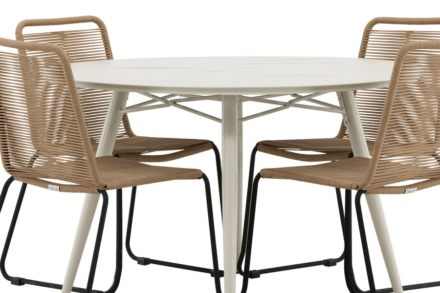 Ensemble de repas rond Lina 