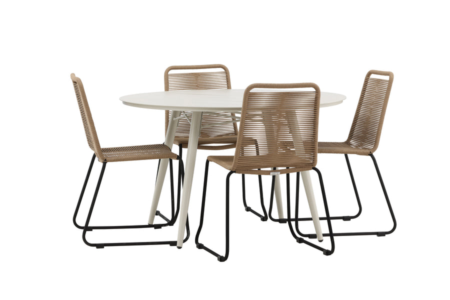 Ensemble de repas rond Lina 