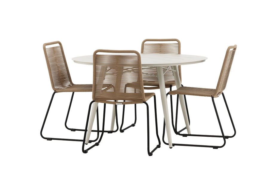 Ensemble de repas rond Lina 