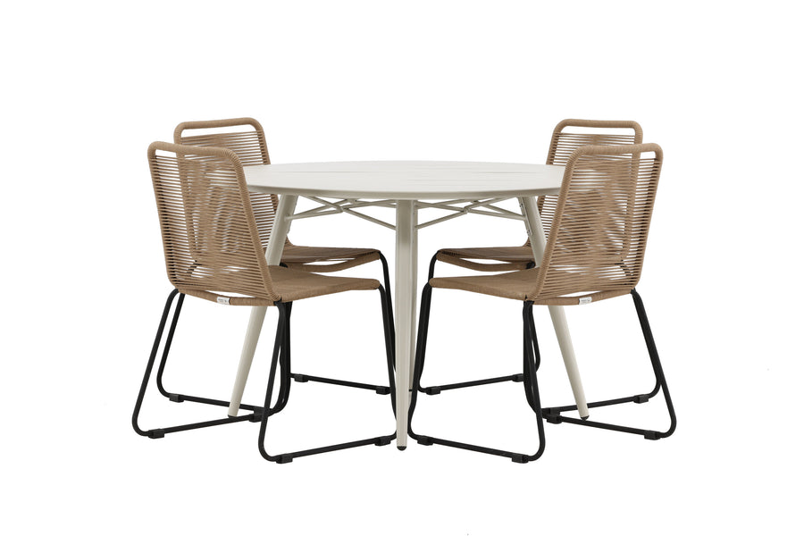 Ensemble de repas rond Lina 