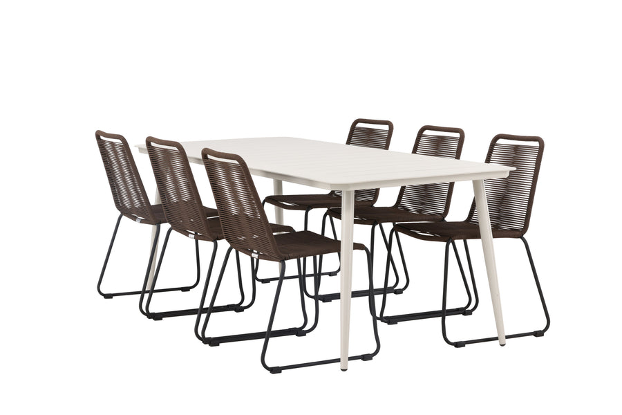 Lina Rektangulær Spisegruppe 