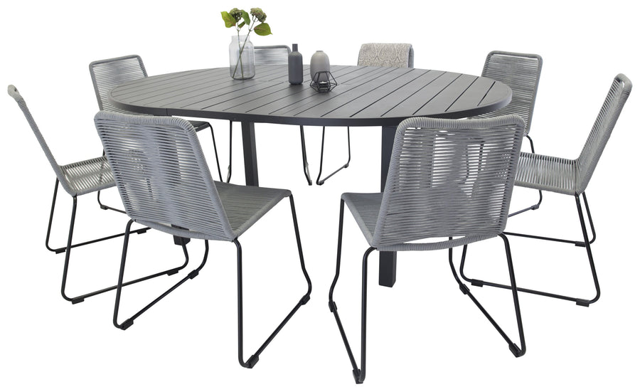 Ensemble repas Marbella avec les chaises Lindos 