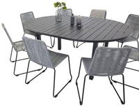 Ensemble repas Marbella avec les chaises Lindos 